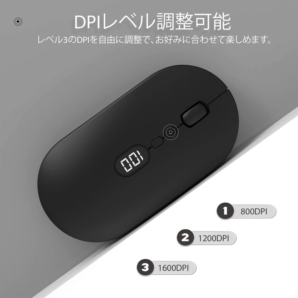 MAMBASNAKE X1 Wireless Mouse, 2.4GHz [Ultra-Slim Model with High Precision and Sensitivity], Quiet Click, Type-C Rechargeable, Power Indicator