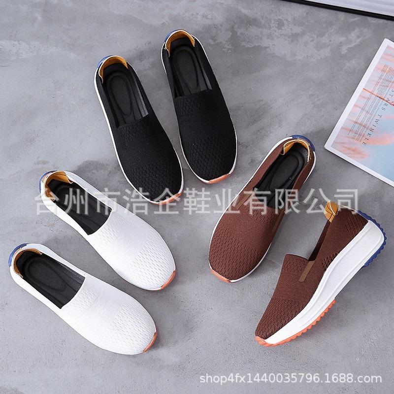 Shoes mesh shoes new flying woven shoes women's foot cover shallow mouth casual sports shoes