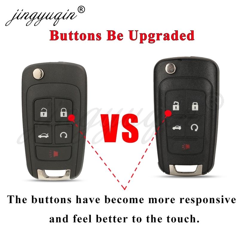 New 2/3/4/5BTN Remote Flip Car Key Shell For Opel Vauxhall Insignia Astra J Chevrolet Cruze Lova Camaro Impala Spark Buick GMC