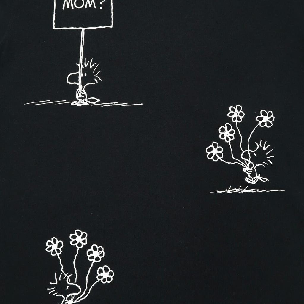 New Era Peanuts Snoopy Collaboration Short Sleeve Size 140 YTH SS CT TEE PEANUTS BLK Kids' & T-Shirt, Black,