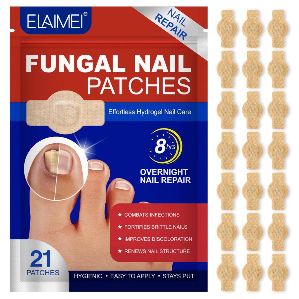 21/63/105 Stück Nagelpilz-Pflaster Wasserdichtes Nagelreparatur-Pflaster Eingewachsener Korrektur-Aufkleber Verfärbter Beschädigter Nagel Graue Pflege-Pflaster