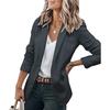 2026 Autumn Women's Long Sleeve Solid Color Suit Collar Single-Breasted Coat