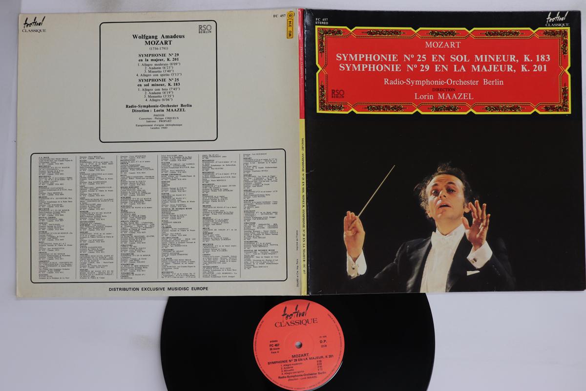 

LP Пластинка ЛОРИН МАЗЕЛЬ, РАДИО СИМФОНИЧЕСКИЙ ОРКЕСТР - Моцарт Симфония №25 Соль минор FC457 FESTIVAL CLASSI 1978 Франция Классика Б/У