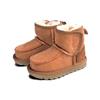 Winter Children Snow Boots Genuine Leather 100% Wool Fur Toddler Boys Boots Soft Sole Warm Baby Girls Boots