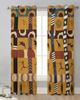 African Appearance Style Tribal Culture Elephant Giraffe Sheer Curtains for Family Room Area Decor Window Curtains Kitchen Tulle Voile Curtains