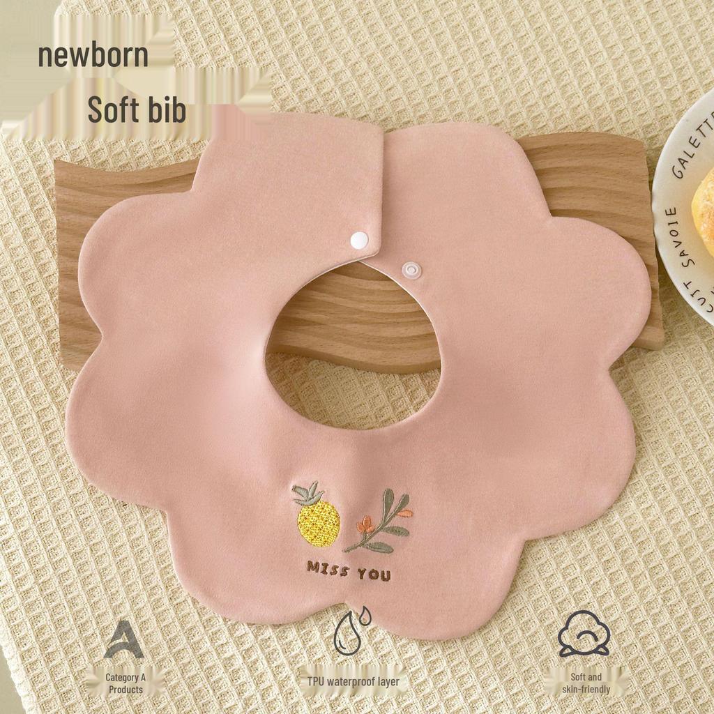 Korean Style Pure Cotton 360° Rotating Bib - Unisex Baby Anti-Spit & Saliva Towel