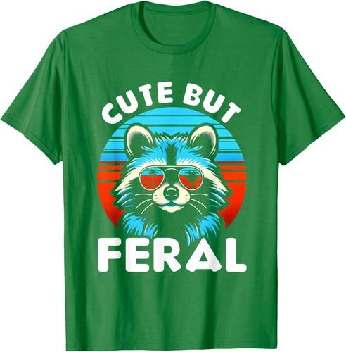 

Colorful Raccoon Cute But Feral Sunglasses Cool Theme Unisex TShirt Unisex T-Shirt S