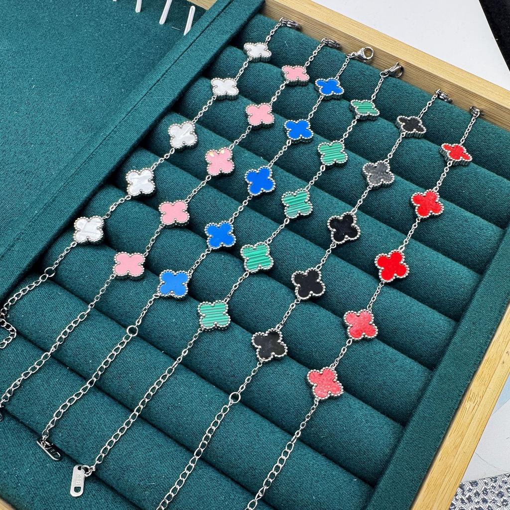 13mm Icke-bleknande Titanstål Fyrklöverarmband För Kvinnor Delikat Högklassig Känsla av Smycken