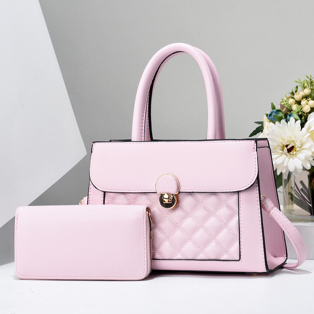 Korean Version Diamond-shaped Fashion Handbag New Simple Light Luxury Son Mother Single Shoulder Bag Tide All Matching Texture Crossbody Bag