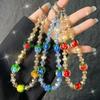 New Persimmon Ruyi Phone Chain New Chinese Style Glass Crystal Phone Chain Wrist Bag Keychain Pendant