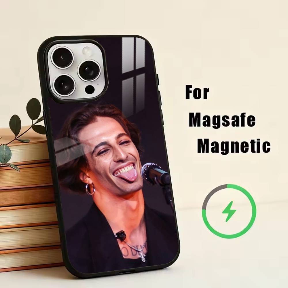 Man-D-Damiano David  Phone Case For iPhone17,16,15,14,13,12,11 Plus,Pro Magnetic with Magsafe Wireless Charging iPhone12PRO