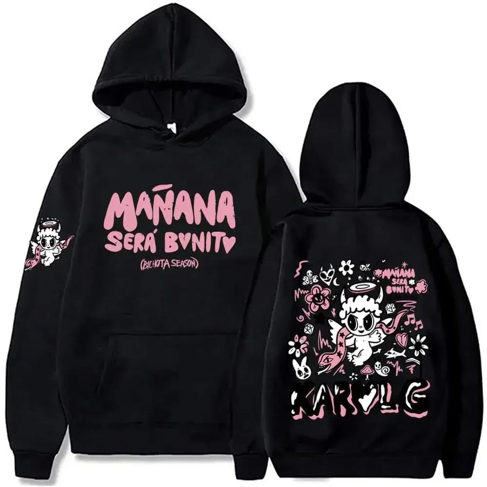 Female Singer Karol G Hoodies Manana Sera Bonito Printing Sweatshirt Unisex Autumn Winter Fleece Tops Male Sudaderas