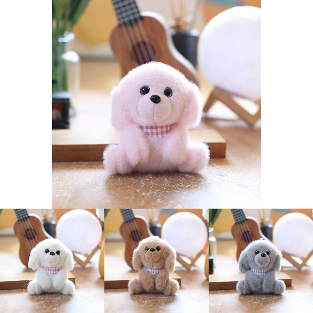 Plush Dog Keychain With Soft Short Pile Fabric For Bag Decoration And Gifts