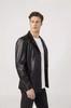 Business Formal Lambskin Hot Handmade Genuine Leather Stylish Black Men Blazer