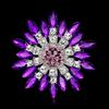 Gioielli con strass di cristallo con spilla a forma di fiore da donna per il regalo della festa nuziale