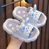 Kids Summer Cute 3D Rabbit Slippers Non Slip Breathable Soft Home Bathroom Sandals For Girls