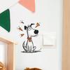 Cartoon Niedlicher Welpe Schalterplatten-Aufkleber für Kinderzimmer Schlafzimmer Wanddeko Selbstklebend Abnehmbare Folie