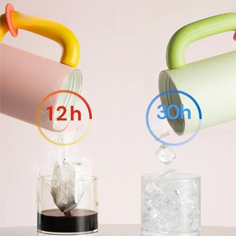 Chakolab High-capacity Cup with Straw Stainless Steel Vacuum Cup Silicone Pad 1050ml Pp Portable Ice King Cup for Hot Coffee Man