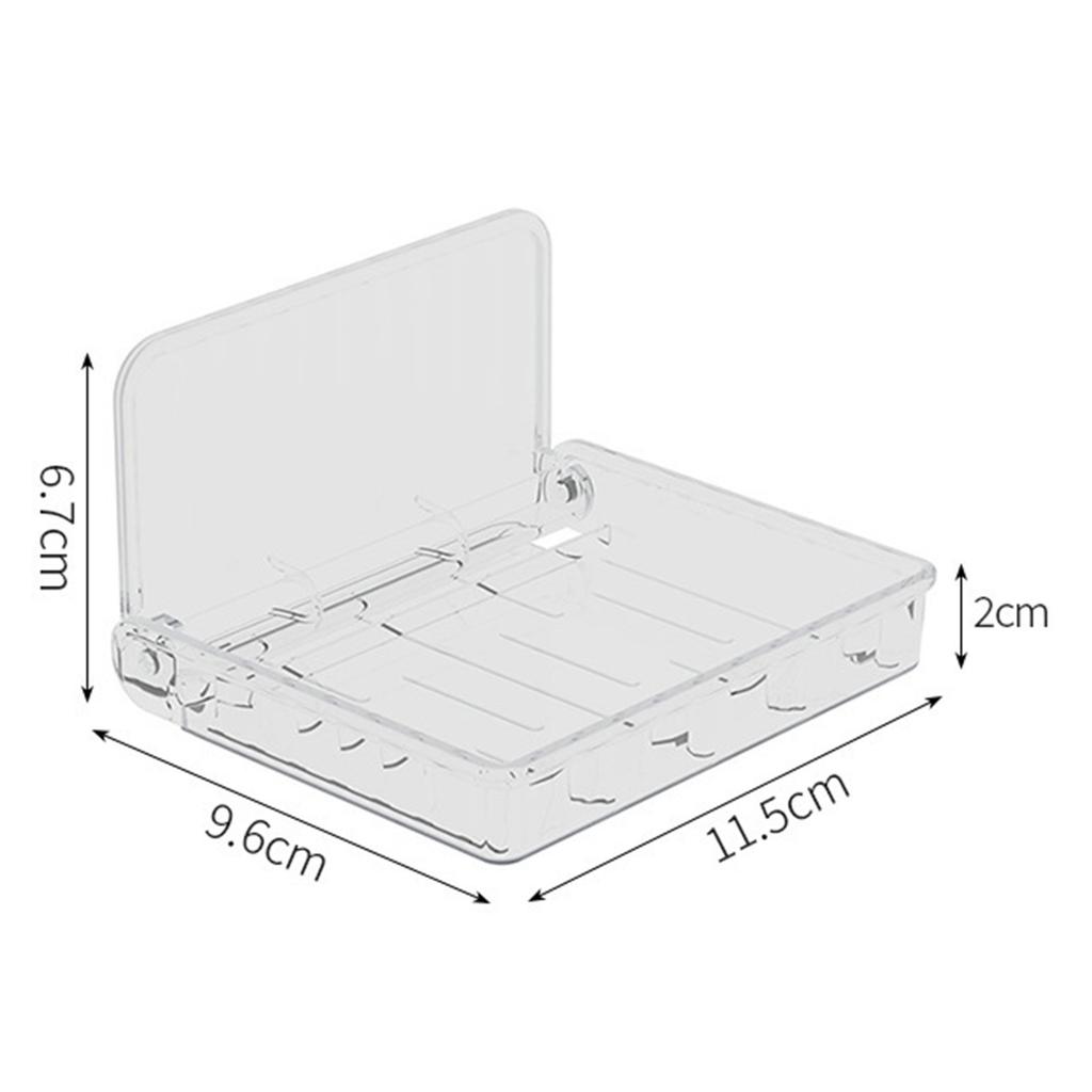 Wall Mounted Folding Shelf Transparent Punch Large Capacity Strong Foldable Floating Wall Shelves for Bathroom