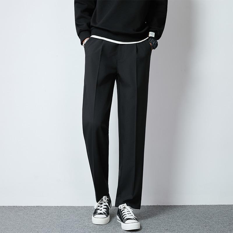 Spring and Autumn New Trendy Trousers Men's Straight Suit Pants Loose Casual Drape Floor Long Pants