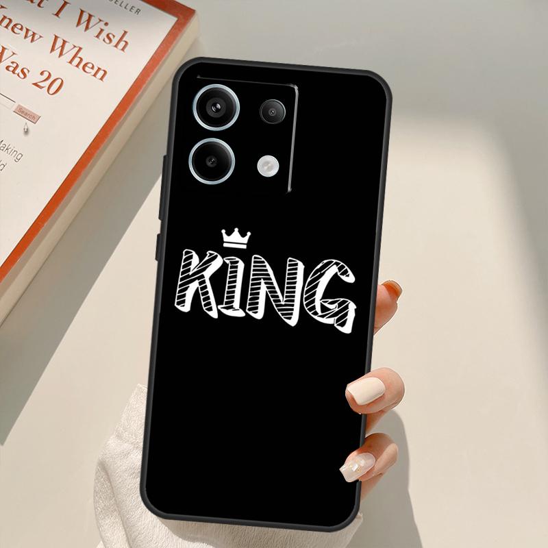 Queen King Crown Funda For Xiaomi Redmi Note 14 13 12 10 11 15 Pro Plus Case For Redmi 15C 10C 12C 13C 14C 15