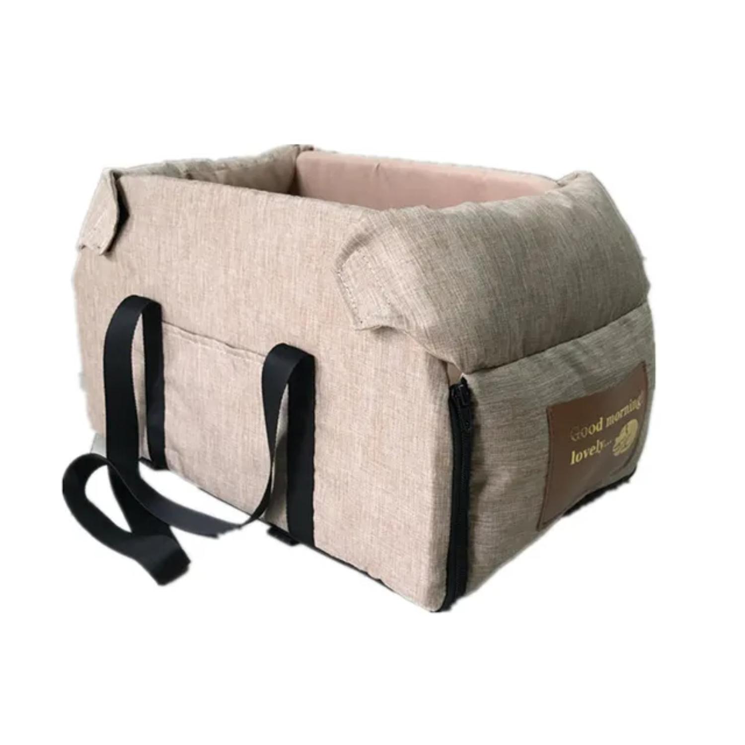 

Новое портативное автомобильное сиденье для собак с центральной системой безопасности для путешествий, кровать для кошек и собак, центральная сумка для транспортировки автомобильного сиденья, аксессуары для чихуахуа хаки