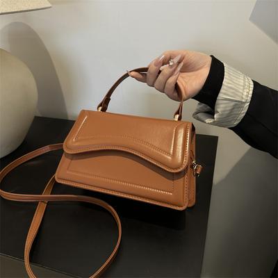 Foreign Style Simple Solid Color Handbag 2025 Early Spring New Versatile Ins Shoulder Messenger Bag Small Square Bag Women