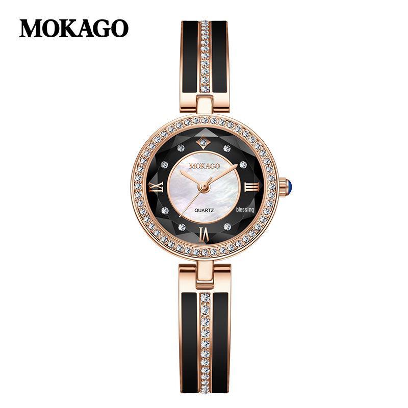 Mokga Women s Diamond-Inlaid Niche Luxury Watch with Roman Numerals