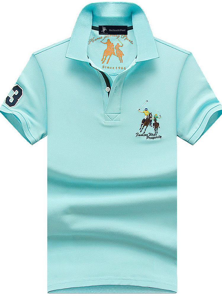 Paul Polo Bărbați Vară 2024 Tricou cu Mânecă Scurtă cu Guler, Bumbac Pur, Mărimi Mari