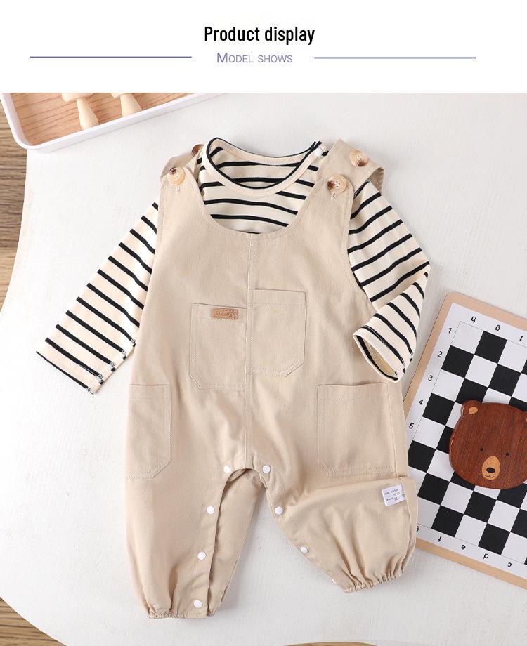 Baby Spring & Autumn Outfit: Infant Overalls & Outerwear Set