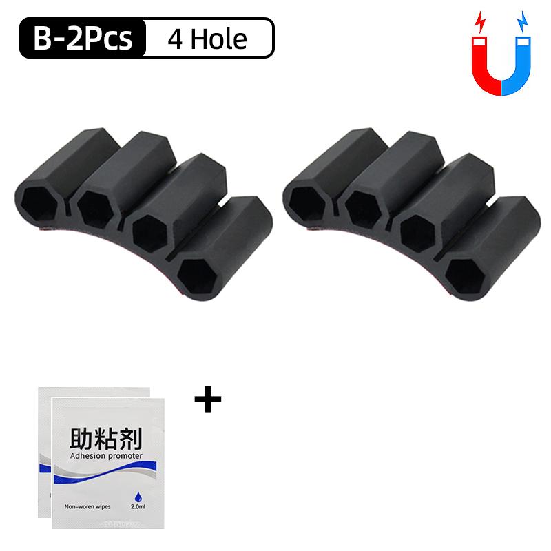 Magnetic Bit Holder 3 Holes Screwdriver Bit Holder Drill Bit Stand Storage Case with 3M Adhesive Tape Power Tools Accessories