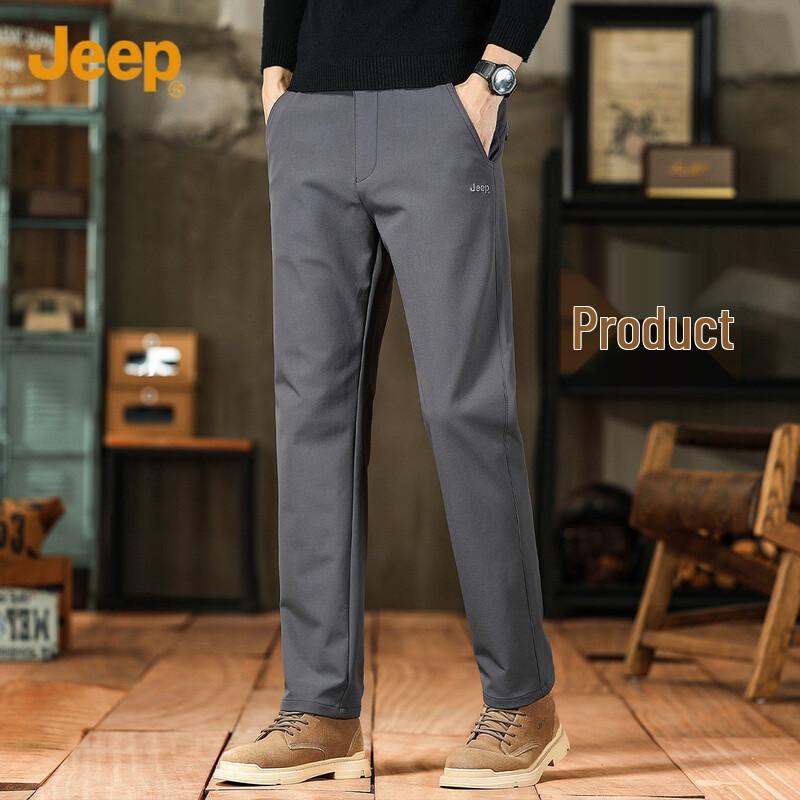 JEEP Men's Fall Casual Straight-Leg Softshell Trousers