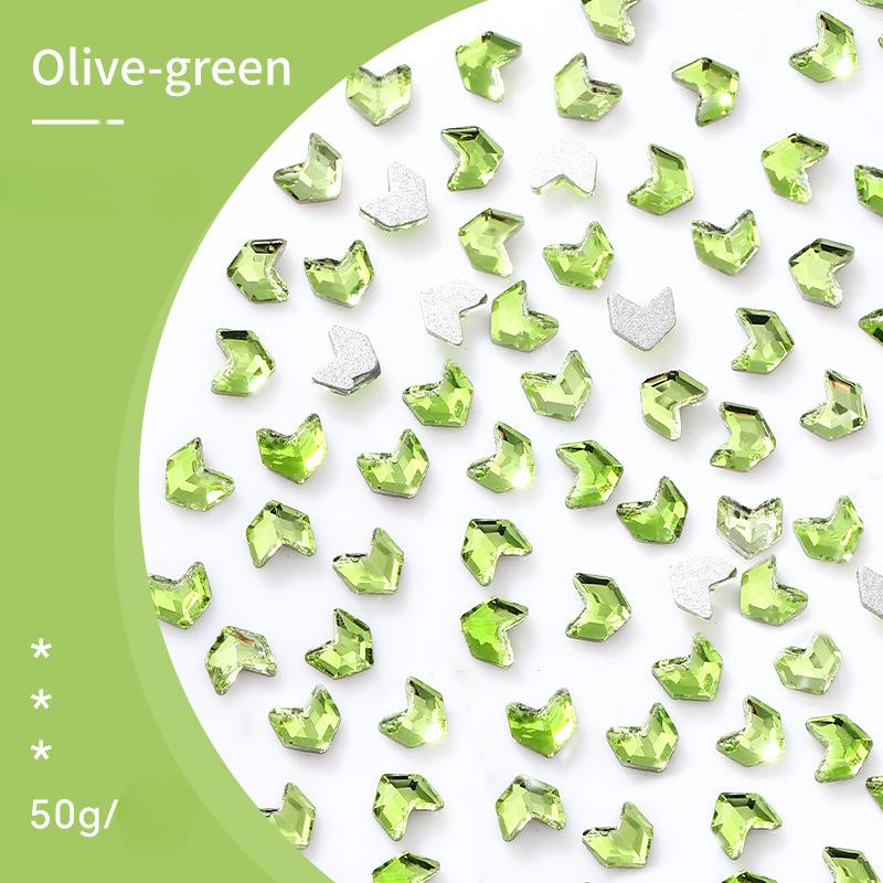 Color K9 Nail Art Malt Diamond Flat Bottom Diamond Small Wheat Ear Mini Special-Shaped Diamond Nail Art Jewelry