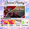 MotoGP 5D DIY Diamond Painting Custom Name Text, Full Drill Rhinestone Mosaic Art Home Gift