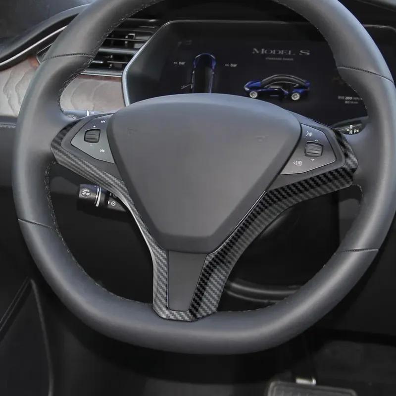 ABS Car Steering Wheel Frame Sticker for Tesla Model S Model X Inner Steering Wheel Decoration Trim Cover Accessories