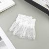 Elastic Pleated Horn Cuff Detachable Lace Hollow Hook False Sleeves Wrist Cuffs Sweater Decoration Shirt False Sleeve