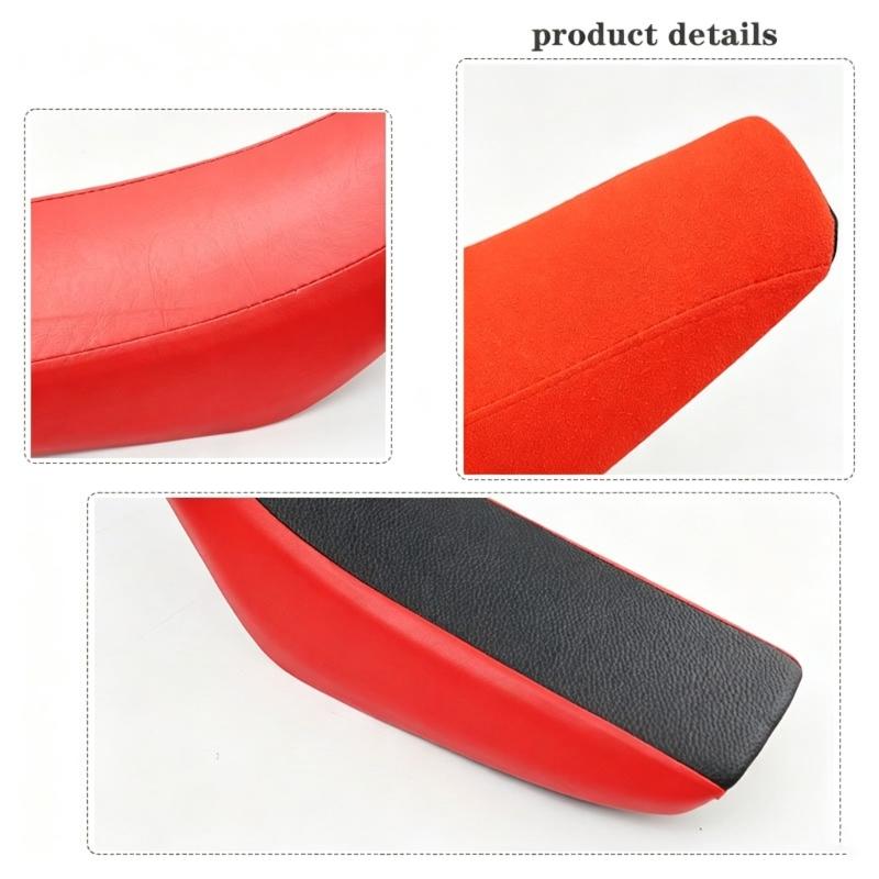 Contoured Motorcycle Seat Pad Replacement for RF50, Formed Seat Design with PU-Look Finish for Steady Road Support Daily Use