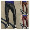 Pantalons en Cuir Punk Grande Taille pour Homme - Tendance Taille Basse Coupe Élastique
