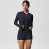 Naked Cardigan Jacket Round Neck Short Sleeved Three Piece Casual Yoga Running Fitness Suit Set For Women