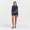 SKIMS Plain Cotton Long Sleeve T-Shirt Women tops Navy-Blue AP-TSH-0647-NVY