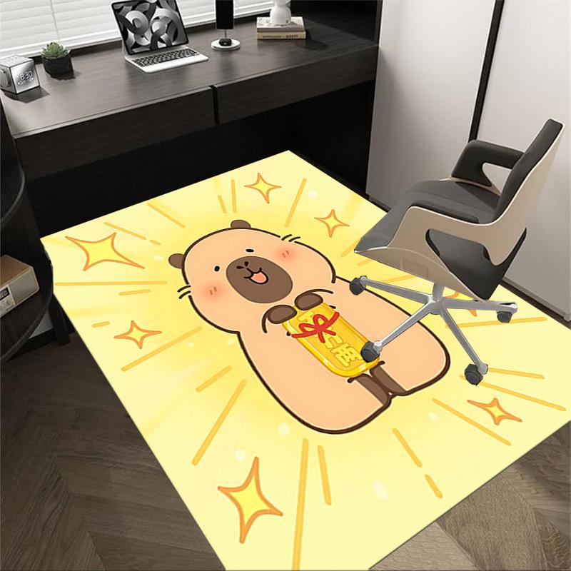 

1PC Gold Coin Non-Slip Floor Carpet Compatible for Office&Living Room&Bedroom&Dining room - Flat-Weave Machine-W281 60cm by 90cm