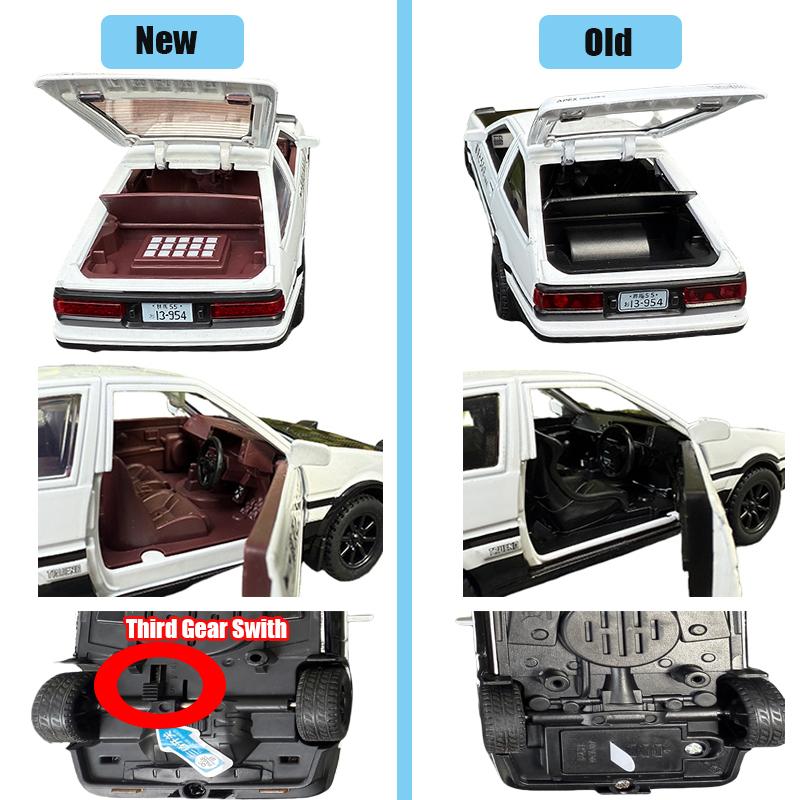 1/32 Scale Simulation Toyota AE86 Metal Alloy Toy Car Diecasts Toy Vehicles Decoration Model Miniature Christmas Gift Toys for Children Boy