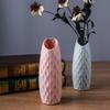 Plastic Nordic Style Vase Imitation Ceramic Desktop Ornament Flower Pot Decoration  Living Room