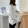 Schoolbag Japanese female Harajuku male backpack fashion graffiti backpack female simple college student high school backpack without pendant