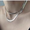 Silver color Choker Necklace For Women Snake Chain Smiple Geometric Fine Jewelry Wedding Party Birthday Gift