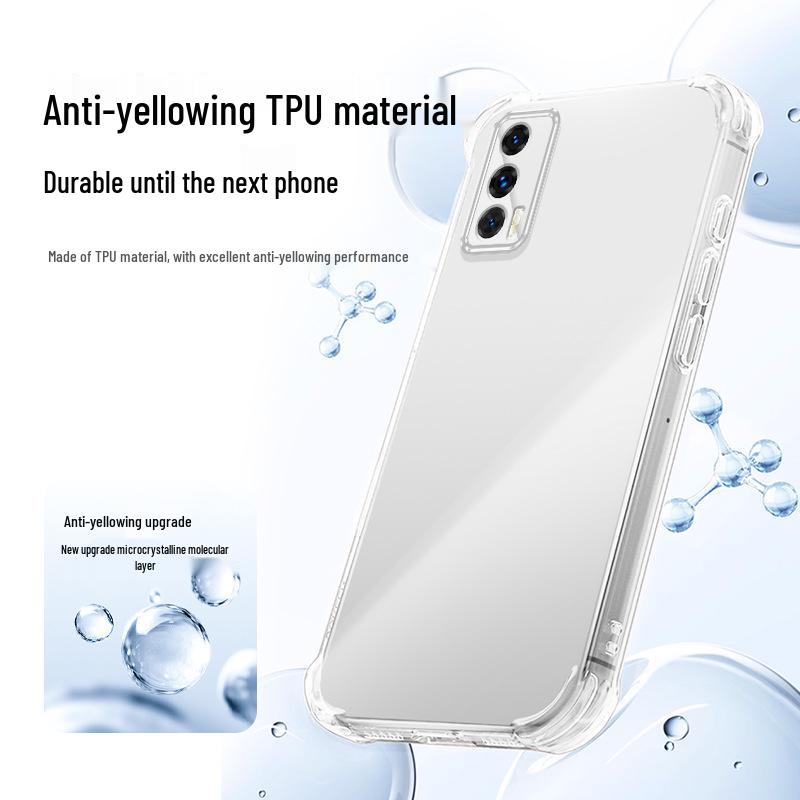 Compatible with iQOO Neo5/Neo5SE/Neo5S/9SE: Transparent TPU Phone Case with Airbag Corners for Anti-Drop Protection