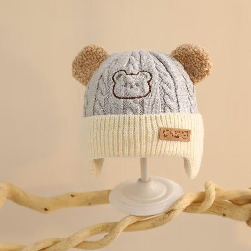 Baby hat new wool hat cute super cute boy and girl baby pullover hat autumn and winter children's knitted pullover hat