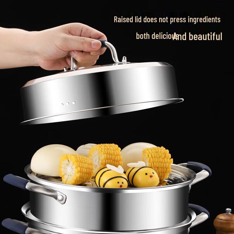 Beilunsi 28cm 3-Layer Stainless Steel Steamer Pot