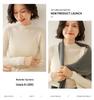 Women's Cashmere Striped Sweater: Slim-Fit Fashionable Pullover with Half-High Collar for Autumn & Winter