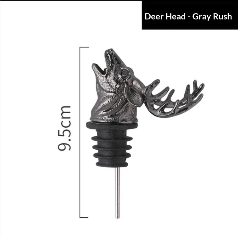 1 Bottle Mouth Oiler Cork Stopper Deer Head Wine Bottle Dry Pot Stopper For Red Wine Olive Oil Dispenser